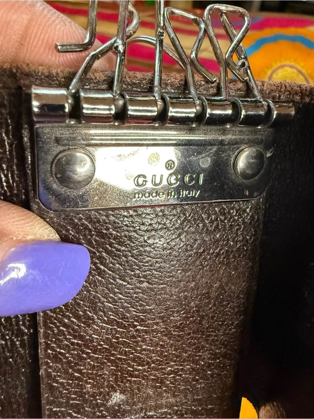 Authentic Gucci GG Supreme Monogram 6-Hook Key Case Web Stripe Made in Italy - Picture 7 of 11